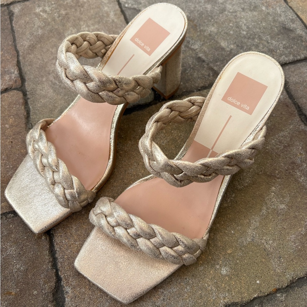 Dolce Vita Women's Metallic Braided Heels
